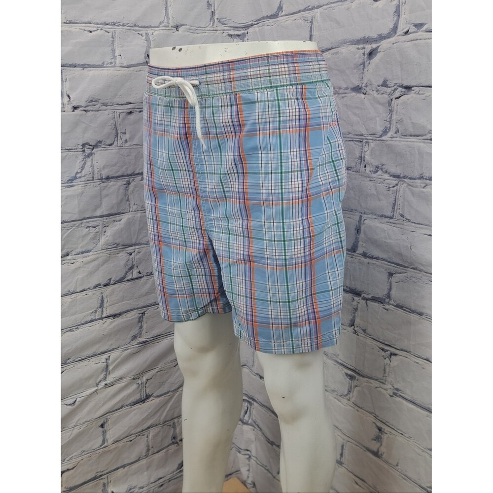 NEW Polo Ralph Lauren Men's Swim Shorts Blue Check Classic Fit large 35-39"waist